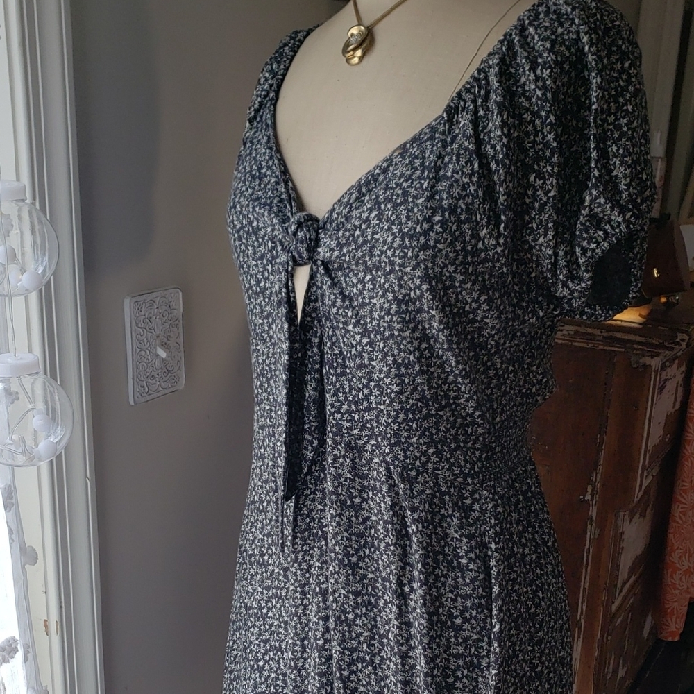 Hurley Black and White Floral Dress